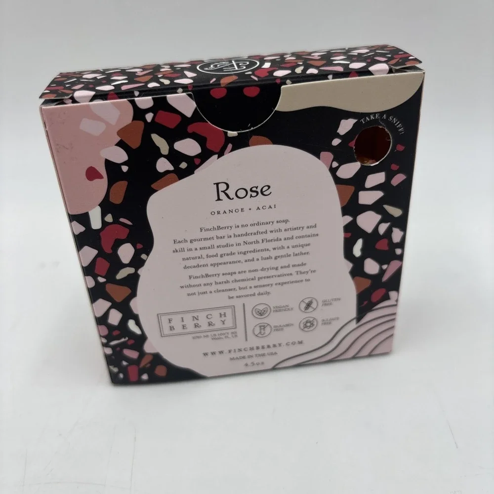 Finchberry Soap Rose Orange Açaí Soap 4.5 oz